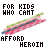 Pixelated text and candy-like shapes on white background with one frame showing red 'HEROIN' text.