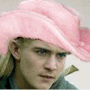 repeated images showing a person with light hair wearing a pink cowboy hat and dark clothing, each image overlaid with 'Elf Cowboy' text