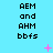Pixelated text and pink star-like shapes on a cyan background with repeated patterns.