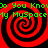 Four red and black spiral patterns arranged in a with green text reading "Do You Know MySpace" repeated across the top and bottom