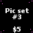 Static digital image with repeated text elements on a black background with pink dots.