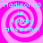 Four identical display cyan text over a pink spiral background with no visible animation changes