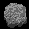 25 circular gray icons arranged in five and , each with a textured surface resembling stone or concrete