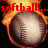A softball with red text overlays reading "softball...", "yeah its my life", and "and if you want me" against a black background.
