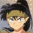 A 48x48 pixel animated buddy icon featuring a character with black hair and blue eyes on the left, transitioning to text reading "SEXY KOUGA!" surrounded by heart symbols on the right.