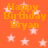 Orange background with white stars and repeated 'Happy Birthday Bryan' text in yellow-orange font.