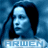 A pixelated image of a person with long dark hair against a blue background, next to green text reading "OriginalIcons.com" on a dark green backdrop.