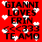 Red background with black text and white pixelated hearts; repeated phrases 'GIANNI LOVES ERIN', '<<<333', 'TE AMO' in a pattern