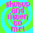 Four identical display pink text 'shutup and listen to me!' over green and cyan spiral backgrounds with pixelated edges