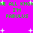 Bright pink background with green pixelated text repeating 'I'M FABULUS' and 'WE ALL KNOW', scattered white plus signs, no visible motion.