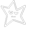 Four white star-shaped figures with distinct facial expressions arranged in a on gray background