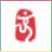 A 48x48 pixel animated contact sheet showing two frames of a Beijing 2008 Olympic-themed buddy icon with red calligraphic design on left and text/logos on right.