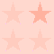 Eight pixelated stars arranged in two on a light pink background, with four stars in a lighter shade and four in a slightly darker shade