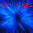 Red pixelated text 'NICK SUCKS' overlaid on a blue pixelated background with light streaks.