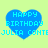 Blue heart-shaped icon with 'HAPPY BIRTHDAY' and 'JULIA CONTE' text on light green background, two identical copies arranged side-by-side.
