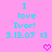 Pixelated cyan text on pink background reads 'I love Ivor! 3.13.07 =]' with two pink heart icons below.