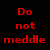 Pixelated text in red, orange, yellow, and blue arranged in four quadrants on a black background with no visible motion.