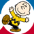 A 50x50 pixel animated buddy icon featuring a cartoon character in motion, split into two sections with text on the right side.
