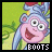 Animated contact sheet of a cartoon monkey character with changing eye expressions and text color, displayed in 3x3 grid format on green background.