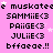Pixel art icon with pink background displaying repeated text strings and small white stars, featuring visible animation changes in star positions across frames.