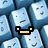 Pixelated blue cube faces with varied expressions, yellow emoticon symbols, and text reading 'many emoticons' on a repeating background.