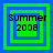Four square display 'Summer 2008' text within nested green and blue borders, each showing a different border configuration