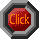 Six octagonal red buttons with "Click" text arranged in a 3x2 contact sheet, each button featuring pixelated orange or yellow text on a glossy red surface within gray and black borders.