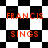 Black-and-white checkered background with red text reading FRANCIS SINGS repeated in four quadrants, two of which are distorted.