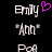 Pixelated text names 'Emily', 'Ann', and 'Paul' appear in white on black background with a pink heart symbol above 'Emily' in one view.