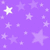 Purple background with scattered white and light purple stars of varying sizes, some appearing pixelated.