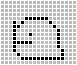 Pixel art icons display sequential numeric digits on a background, each digit formed by black squares on white