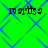 Green background with blue diamond pattern and four identical pixelated text blocks reading 'nats' in black
