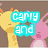 Pixelated cartoon animals and toast figures with overlaid text in various colors and fonts.
