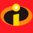Red background with a yellow 'i' symbol inside an orange oval outline, next to black text reading 'ur increible'.