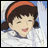 A pixelated anime-style character with brown pigtails and an orange headband appears on the left side of a contact sheet, while the right side displays stylized text reading "Anime IM" above smaller text that may be "COM" against a black background.