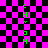A static image with a pink and black checkered background, featuring green pixelated text 'CH' repeated vertically on both sides of the frame.