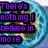 Four- of pixelated text over a blue circular background with green and pink floral patterns, each displaying purple blocky text