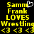 Yellow pixelated text on black background with a white heart cursor icon above 'Sammy' in the left