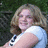 A pixelated photo of a person with light brown hair in a white shirt appears on the left, while blue text reads "A laura moment..." and other phrases on a cyan background.