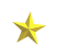 Twelve yellow five-pointed stars arranged in three on a gray background, varying slightly in size and orientation