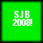 Green square icon with white pixelated text 'SJB 2008' on solid background.