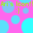 A vibrant pink background with scattered light blue circles and repeated green text reading "Ari's Icon!!" and yellow smiley faces :]