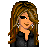 Pixel art contact sheet showing multiple frames of a female character with long brown hair, black crop top, white pants, and sunglasses across different poses and expressions.