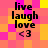 Pixelated text 'live laugh love <3' on a of pink, orange, and yellow squares with visible pixelation artifacts