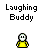Animated contact sheet of a pixelated character in yellow shirt with changing facial expressions and repeated text "Ho...Ho...Ho! Ha...Ha...Ha!" across five frames.