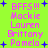 Bright green background with pink text listing names and "BFFS!!!" surrounded by blue plus signs, displayed in a repeating pattern