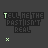 Animated pixel art displays 'TELL ME THE PAST ISN'T REAL' text with green and black lettering, featuring dynamic green dot and cross animations on a dark background.