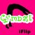 A pink background displays a black silhouette of a person in a backbend pose, with green text and symbols changing