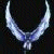 A pixelated silver eagle with outstretched wings on a black background, next to green text reading "Original Icons .com".