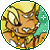 Pixelated cartoon character with light brown fur, yellow hair, and green background; text below changes from 'M' to 'MYSTIC' across frames.